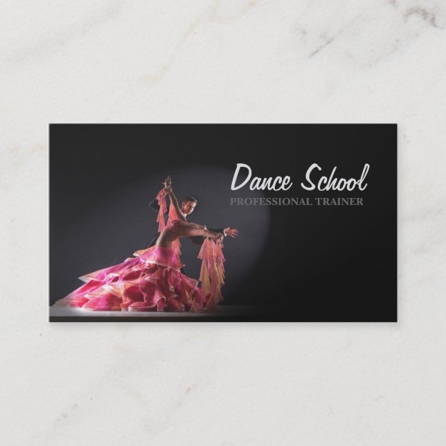 Visite Carte professionnelle d'école de danse de studio (Devant)