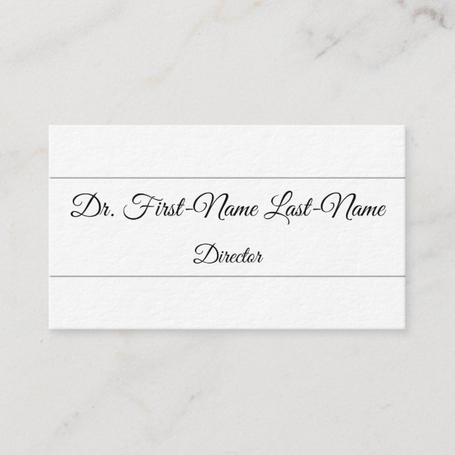 Visite Carte Profil du directeur de texte de script (Devant)