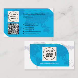 Visite Carte QR de la carte du monde officielle marine