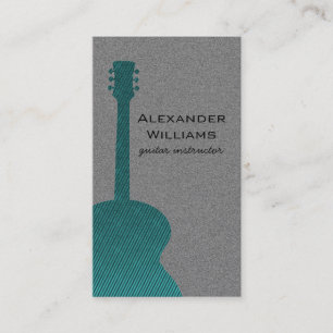 Visite Carte rayée d'industrie musicale de guitare, Teal