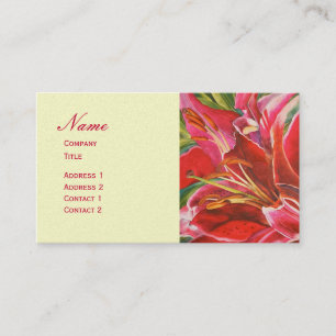 Visite Carte rose élégante de profil d'aquarelle de