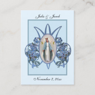 Visite Carte Sainte Catholique de Mariage de Marian