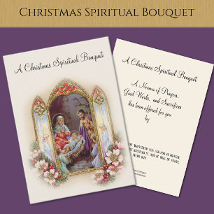Visite Carte sainte de bouquet spirituel de nativité de