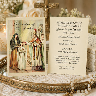 Visite Carte Sainte de Confirmation de Commémoration --
