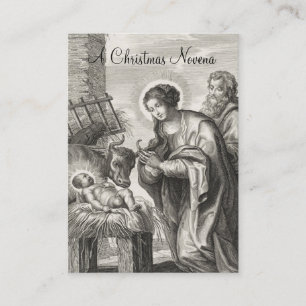 Visite Carte Sainte de la Neuvaine de Noël Jésus Marie