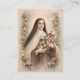 Visite Carte Sainte de la Neuvaine de Sainte Thérèse de l