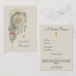 Visite Carte sainte de prière de bouquet spirituel de