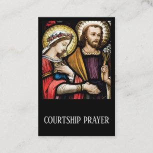 Visite Carte sainte de prière de fiançailles de cour