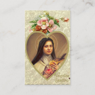Visite Carte sainte de prière de jour de Valentines avec