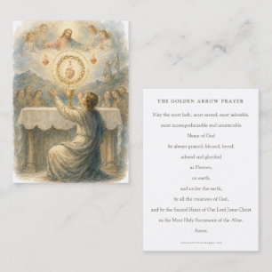 Visite Carte Sainte Prière de la Flèche d'Or Sacré-Cœur