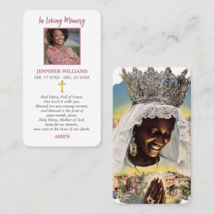 Visite Carte Sainte Vierge Marie africaine Sainte Mère de