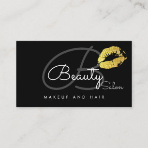 Visite carte salon de beauté pour les lèvres de maquillag