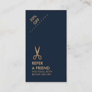 Visite Carte verticale de référence de coiffeur