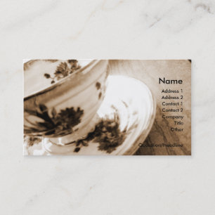 Visite Carte vintage d'affaires/profil de tasse de thé