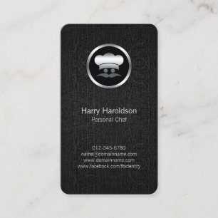 Visite Chef personnel Chrome Chef Casquette Carte de visi