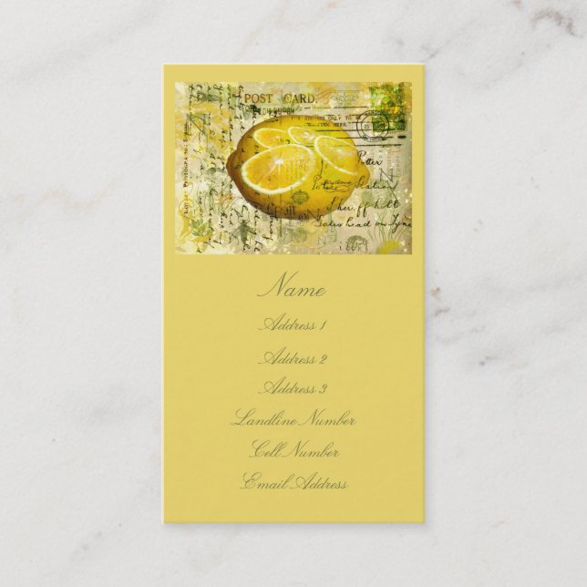 Visite Citrons de carte postale (Devant)