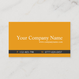 Visite Classic Orange & Grey Professionnel - Carte de vis