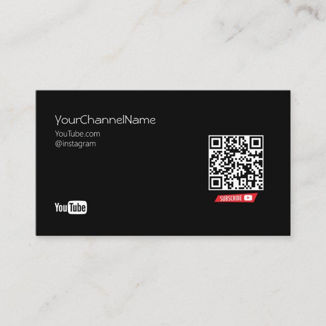 Visite Code QR | Carte publicitaire de canal (Devant)