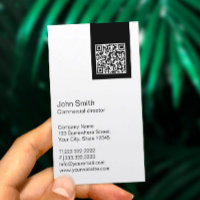 Code QR moderne Directeur commercial Carte de visi