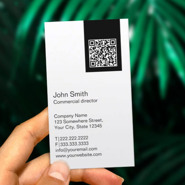 Visite Code QR moderne Directeur commercial Carte de visi (Créateur téléchargé)