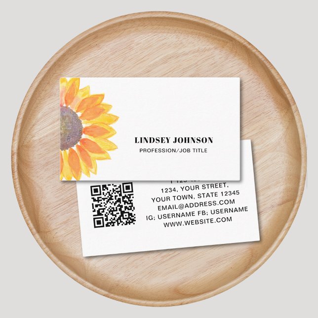 Visite Code QR Profession/Titre du travail Carte de visit (Créateur téléchargé)