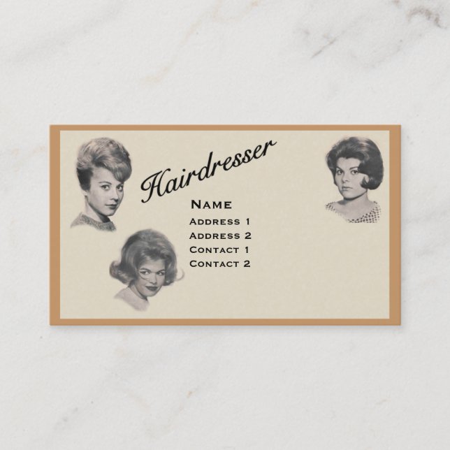 VISITE COIFFEUR - CARTE TRÈS PROFESSIONNELLE 2 DE PROFIL (Devant)