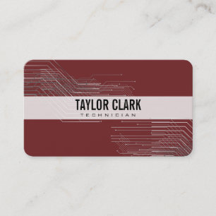 Visite Composant de carte de circuit Deep Red