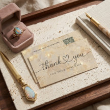 Conception de carte de remerciement Opale Luxe ave