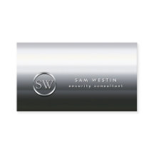 Consultant de sécurité Chrome Monogramme Carte de 