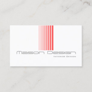 Visite Cool blanc, rouge et gris moderne - Carte de visit