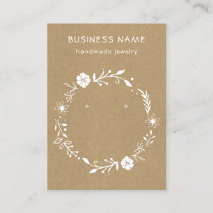 Visite Couronne florale rustique Kraft Carte de présentat