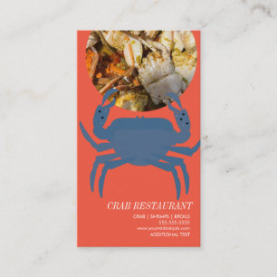 Visite Crab Seafood Broil Restaurant Orange Carte de visi
