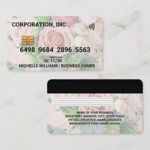 Visite Crédit   Carte de débit   Arrangement de fleurs