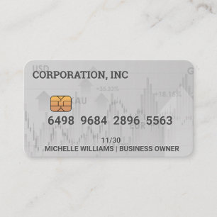 Visite Crédit Carte de débit Graphiques financiers
