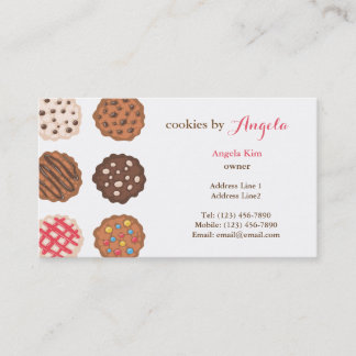 Visite Cute Cookies Cookie Business Bakery Carte de visit