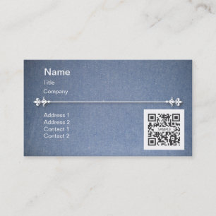 Visite Denim bleu générique de modèle de carte de visi
