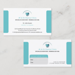 Visite Dentiste Carte de rendez-vous dentaire