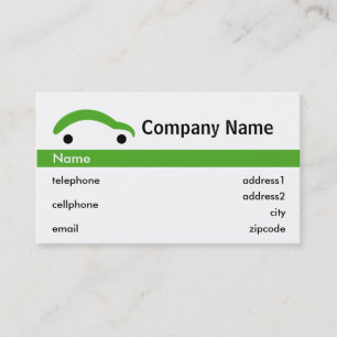 Visite Design de carte vert de commerce de détail de