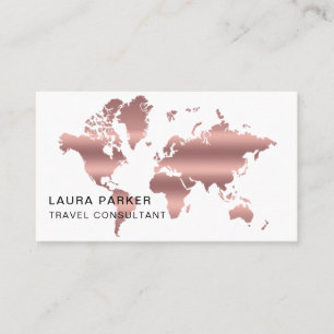 Visite Destination rose de carte du monde d'or de Faux
