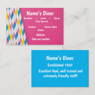 Visite "Diner/Restaurant/Ice Cream Shoppe" Carte de visit