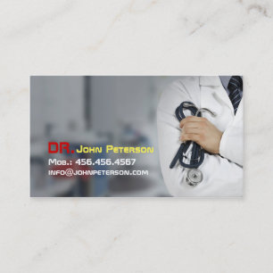 Visite Docteur, thérapeute, ambulance, carte de médecin