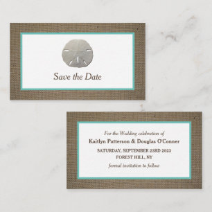 Visite Dollar De Sable & Burlap Enregistrer La Carte Date