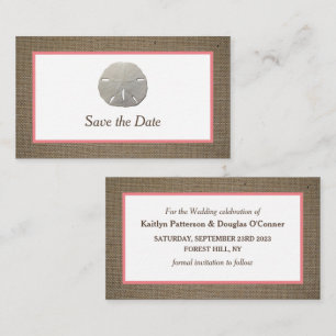 Visite Dollar De Sable & Burlap Enregistrer La Carte Date