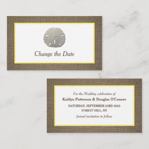 Visite Dollar De Sable Et Burlap Modifier La Carte Date