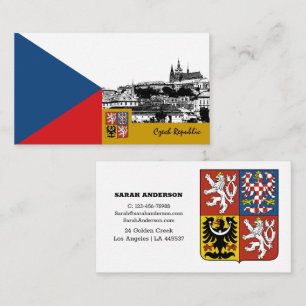 Visite Drapeau tchèque Carte de visite, Tchéquie moderne 