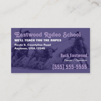 Visite École de Rodéo | Carte d'Instructeur de Roping Cow