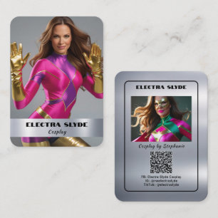 Visite Effet Métal Premium Carte de Cosplay Code QR