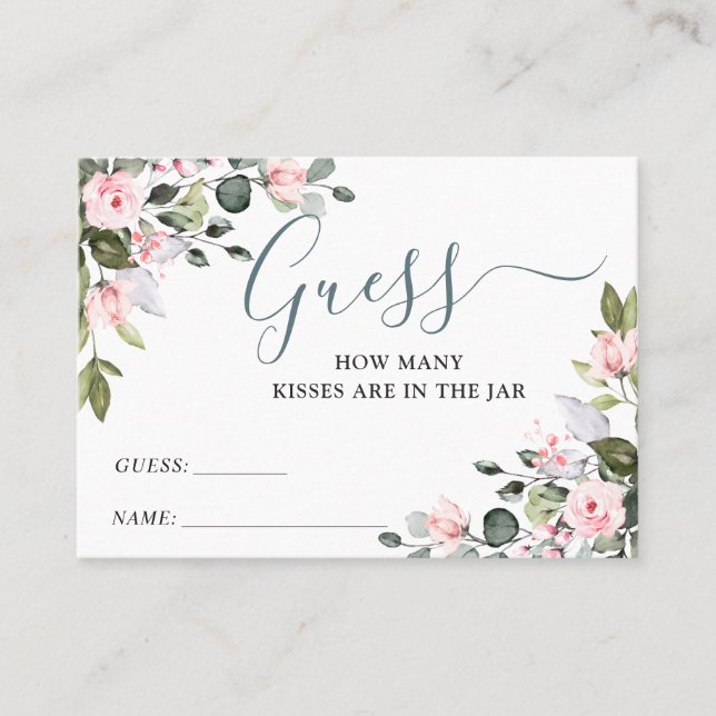 Visite Elégant Eucalyptus Devinez Combien De Carte De Jeu (Devant)