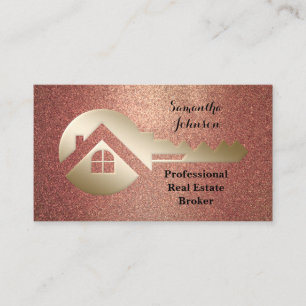 Visite Elegant Gold Key courtier immobilier Carte de visi