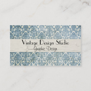 Visite Élégante carte de profil Turquoise Vintage en détr